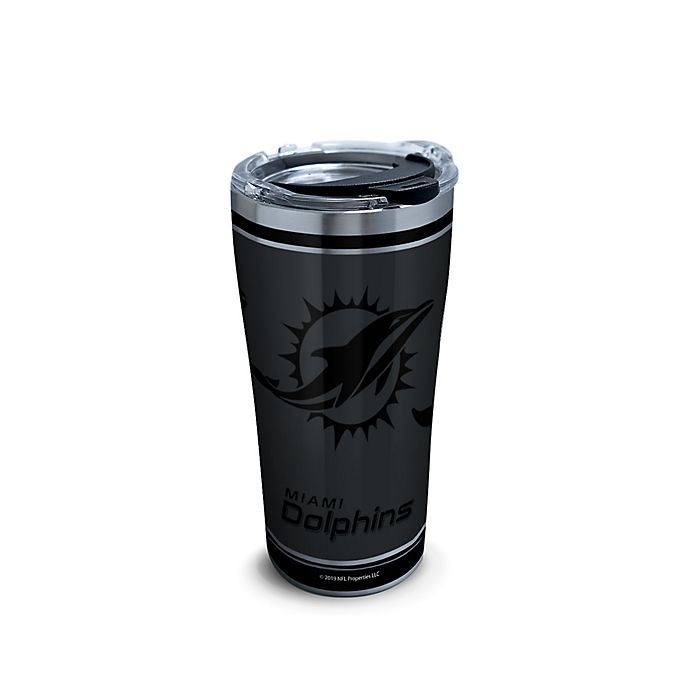 slide 1 of 1, Tervis NFL Miami Dolphins Blackout Stainless Steel Tumbler with Lid, 20 oz