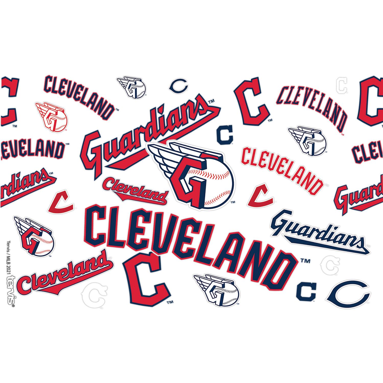 slide 2 of 2, Tervis MLB Cleveland Guardians All Over Tumbler, 16 oz