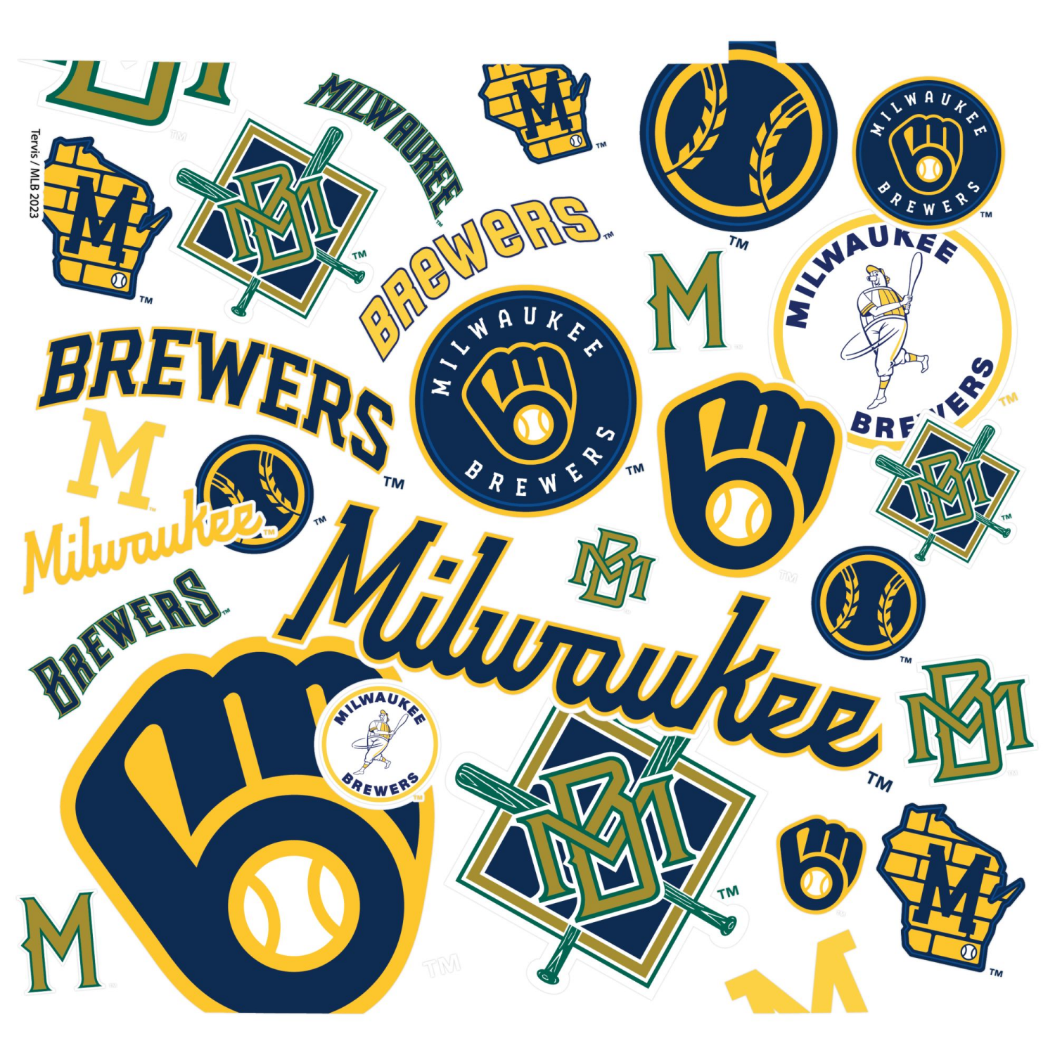 slide 2 of 2, Tervis Mlb Mil All Over Pib, 1 ct