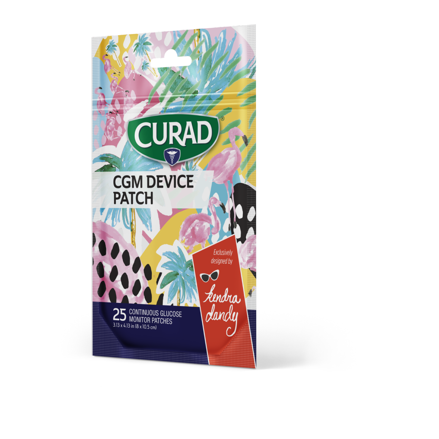 slide 2 of 3, CURAD Kendra Dandy CGM Device Patches, 1 ct