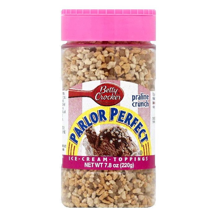 slide 1 of 1, Betty Crocker Parlor Perfect Praline Crunch Ice Cream Toppings, 7.8 oz