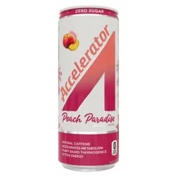 Accelerator A SHOC Accelerator Peach Paradise Energy Drink, 12 fl oz can
