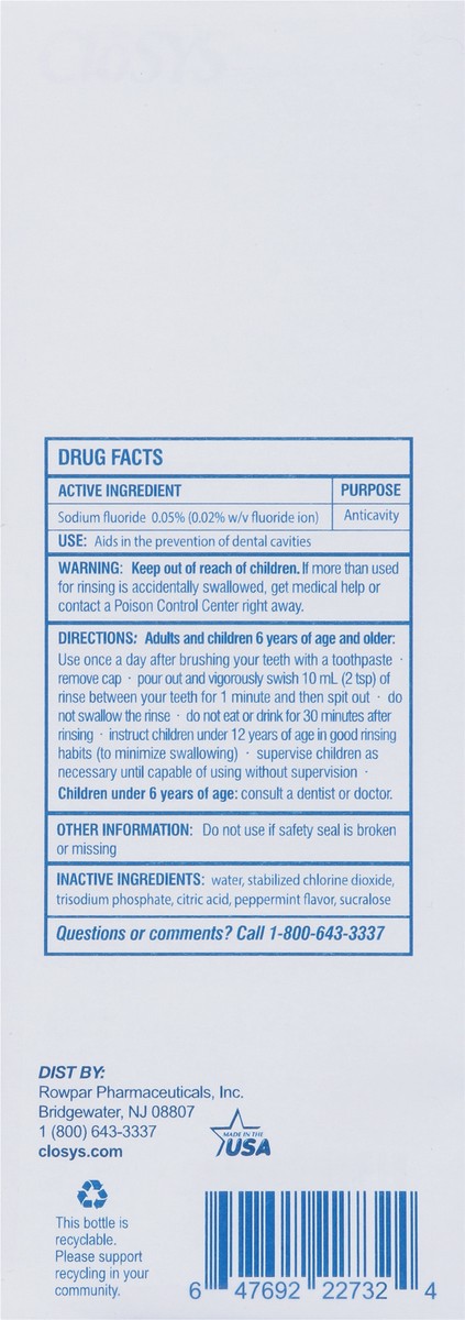 slide 3 of 13, CloSYS Silver Healthy Teeth Gentle Mint Anticavity Fluoride Rinse 32 fl oz, 32 fl oz