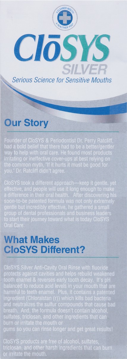 slide 4 of 13, CloSYS Silver Healthy Teeth Gentle Mint Anticavity Fluoride Rinse 32 fl oz, 32 fl oz