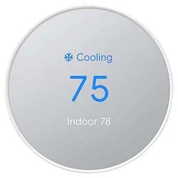 Google Nest Thermostat Cotton Snow