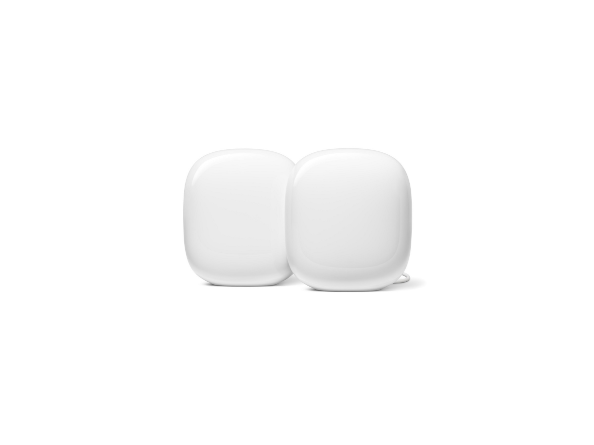 slide 1 of 4, Google - Nest WIFI Pro 6e AXE5400 Mesh Router 2 Pack - Snow, 2 ct