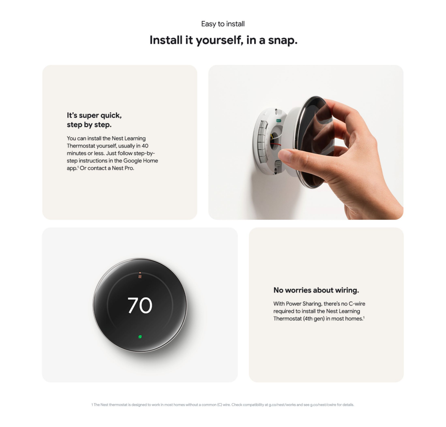 slide 3 of 3, Google Nest Learning Thermostat (4th Gen) with Nest Temperature Sensor (2nd Gen) - Silver, 1 ct