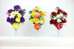 Phoenix Decor Rose And Lily Mix Cemetery Vase