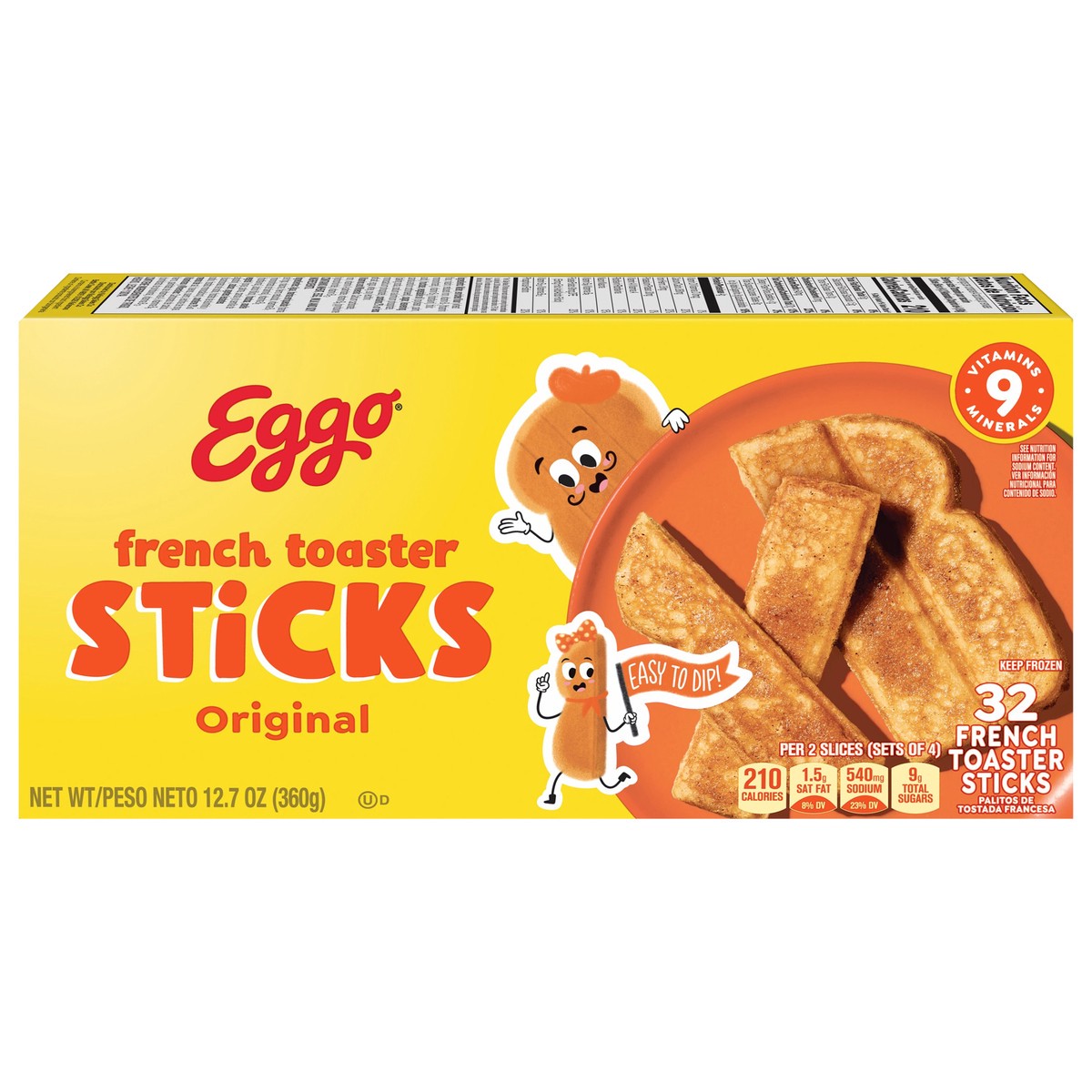 slide 1 of 5, Eggo Frozen French Toaster Sticks Original, 32 ct