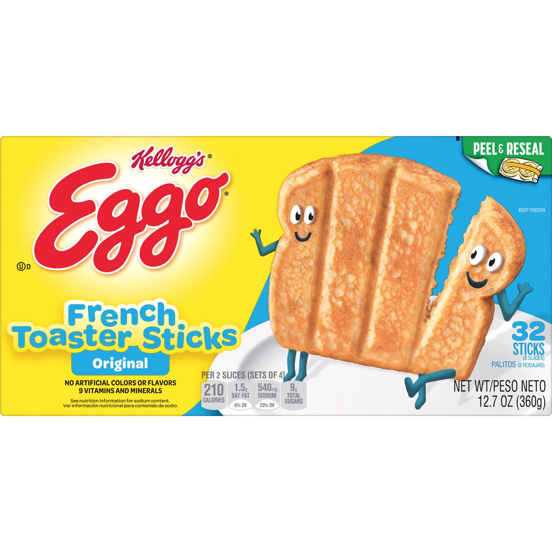 slide 1 of 5, Eggo Frozen French Toast Sticks, Original, 12.7 oz, 12.7 oz