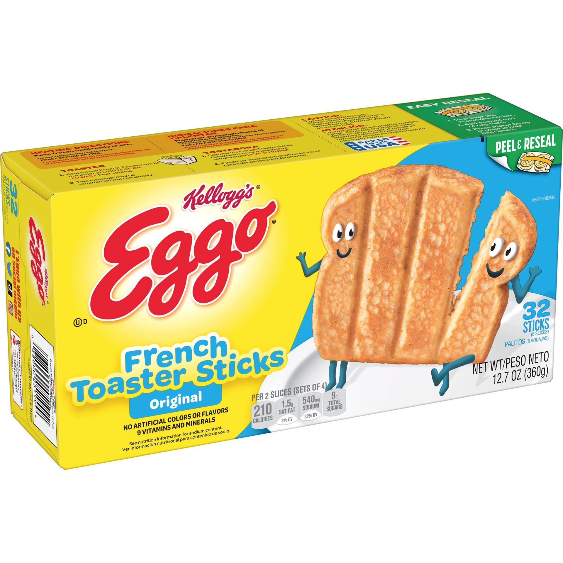 slide 1 of 1, Eggo Original Frozen French Toast Sticks, 12.7 oz