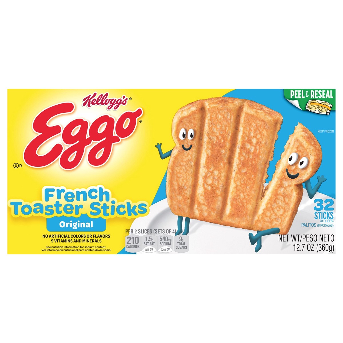 slide 1 of 5, Eggo Frozen French Toast Sticks, Original, 12.7 oz, 12.7 oz