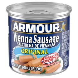 Armour Original Vienna Sausage, 7g Protein Per Serving, 4.6 oz Can