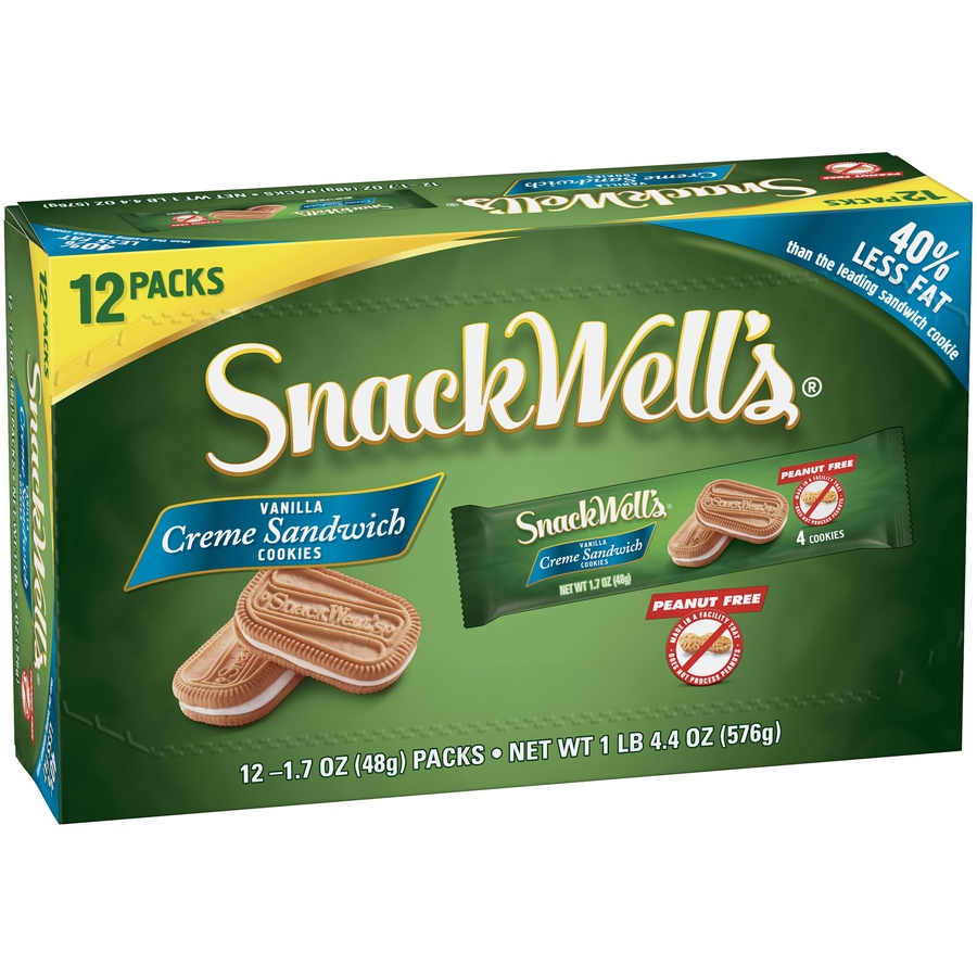 slide 2 of 8, SnackWell's Creme Sandwich Cookies, 12 ct