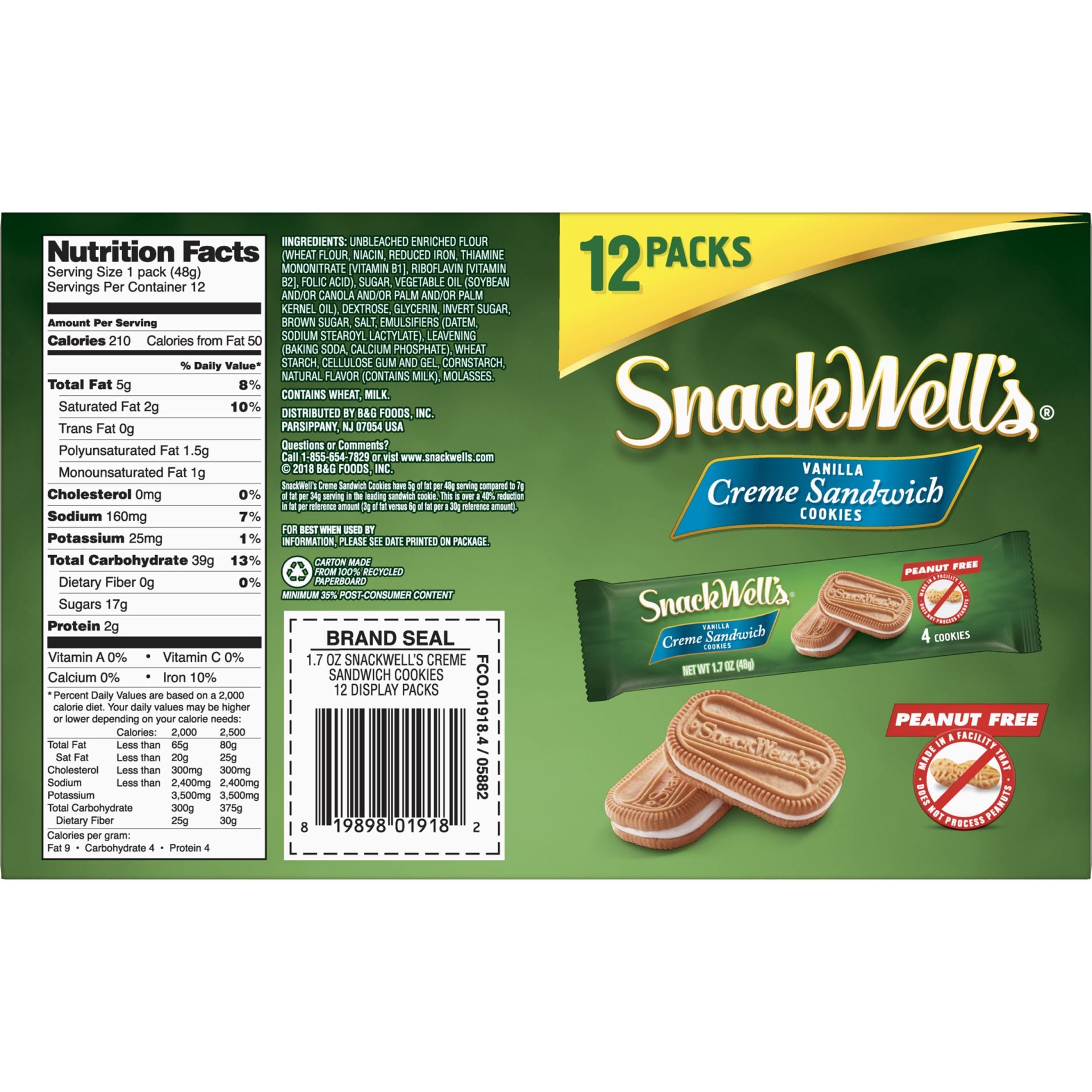 slide 6 of 8, SnackWell's Creme Sandwich Cookies, 12 ct