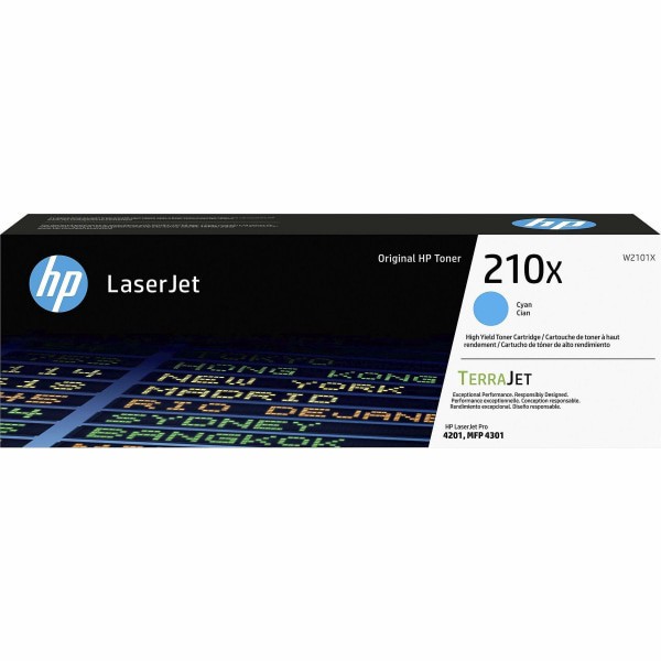 slide 2 of 2, Hp 210X High-Yield Cyan Toner Cartridge, W2101X, 1 ct