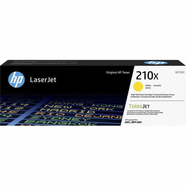 slide 2 of 2, Hp 210X High-Yield Yellow Toner Cartridge, W2102X, 1 ct