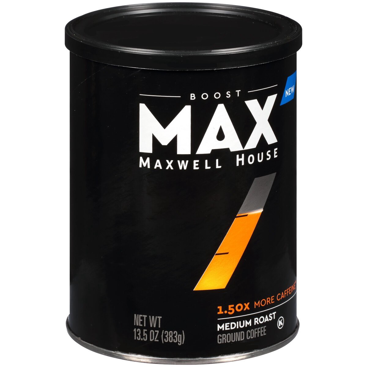 slide 7 of 7, Maxwell House Max Boost Medium Roast Ground Coffee with 1.50X More Caffeine, 13.5 oz Canister, 13.5 oz