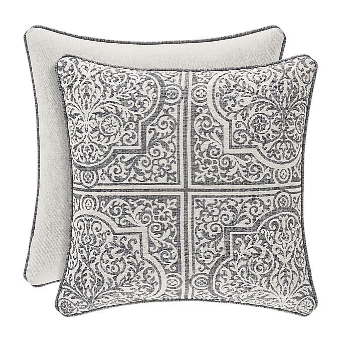 slide 2 of 2, J. Queen New York Matteo Chenille Square Throw Pillow - Charcoal, 1 ct