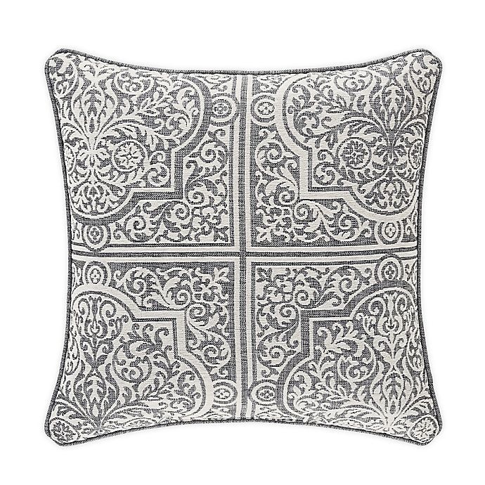 slide 1 of 2, J. Queen New York Matteo Chenille Square Throw Pillow - Charcoal, 1 ct