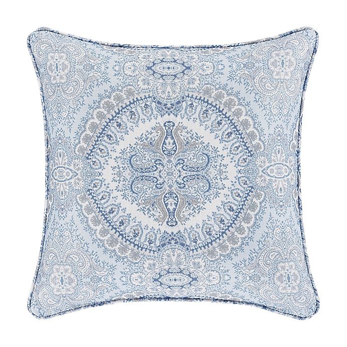 slide 1 of 2, J. Queen New York Claremont Reversible Square Throw Pillow - Blue, 1 ct