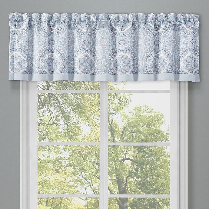 slide 1 of 3, J. Queen New York Claremont Window Valance - Blue, 1 ct