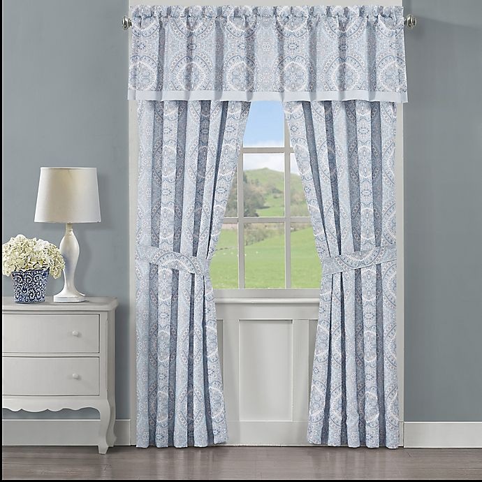 slide 3 of 3, J. Queen New York Claremont Window Valance - Blue, 1 ct