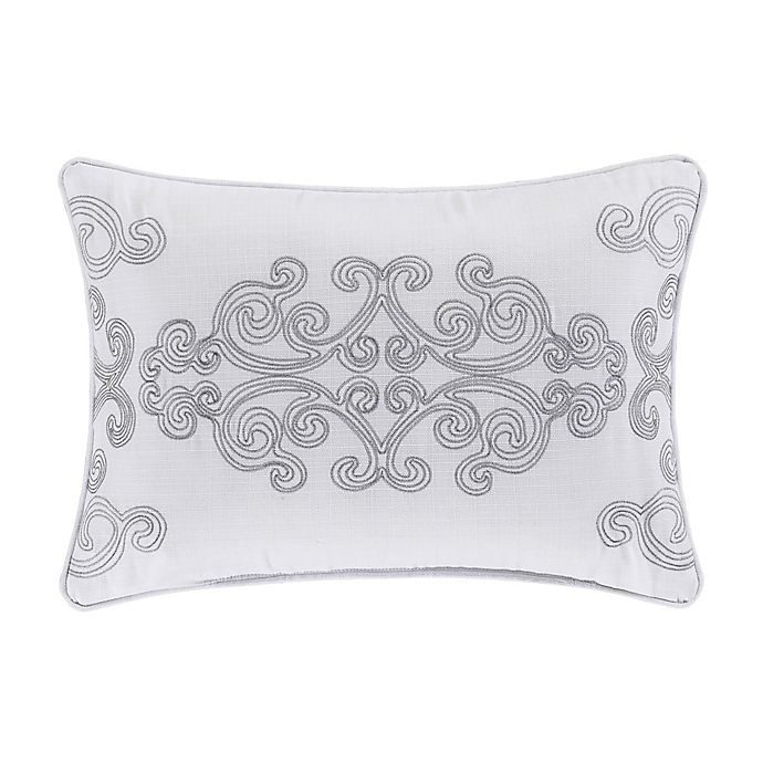 slide 1 of 2, J. Queen New York Claremont Boudoir Throw Pillow - White, 1 ct