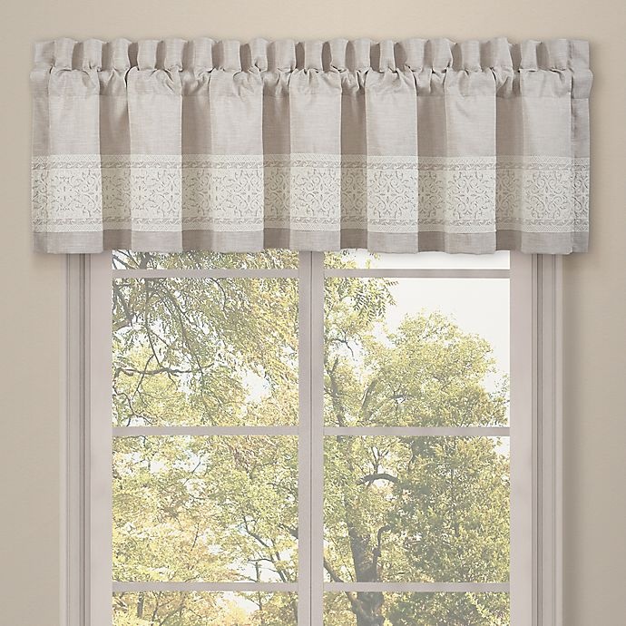 slide 1 of 3, J. Queen New York Lauralynn Window Valance - Beige, 1 ct