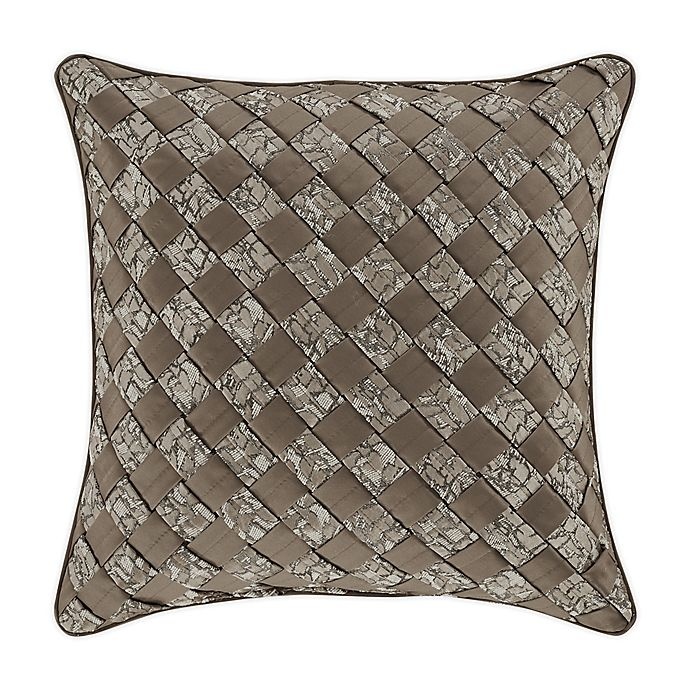 slide 1 of 2, J. Queen New York Cracked Ice Square Throw Pillow - Taupe, 1 ct