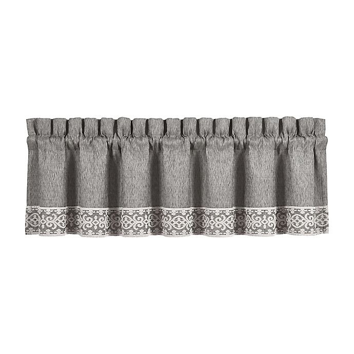 slide 2 of 4, J. Queen New York Giselle Window Valance - Charcoal, 1 ct