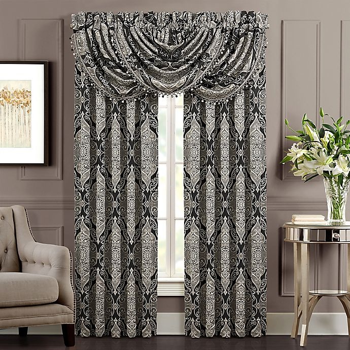 slide 3 of 4, J. Queen New York Vera Waterfall Valance - Black, 1 ct