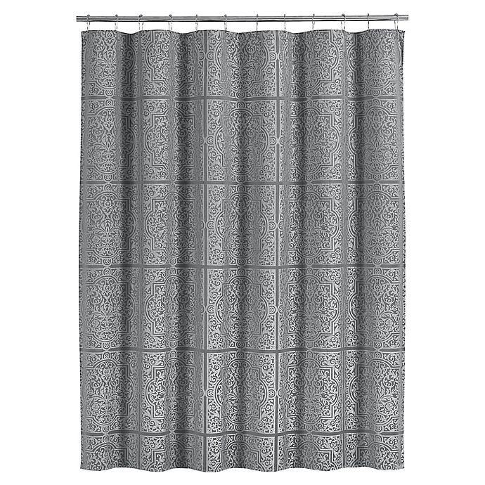 slide 2 of 2, J. Queen New York Corina Shower Curtain - Charcoal, 72 in x 72 in