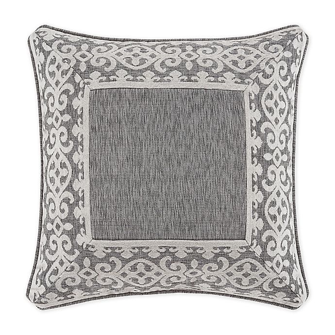 slide 1 of 2, J. Queen New York Giselle Square Throw Pillow - Charcoal, 1 ct