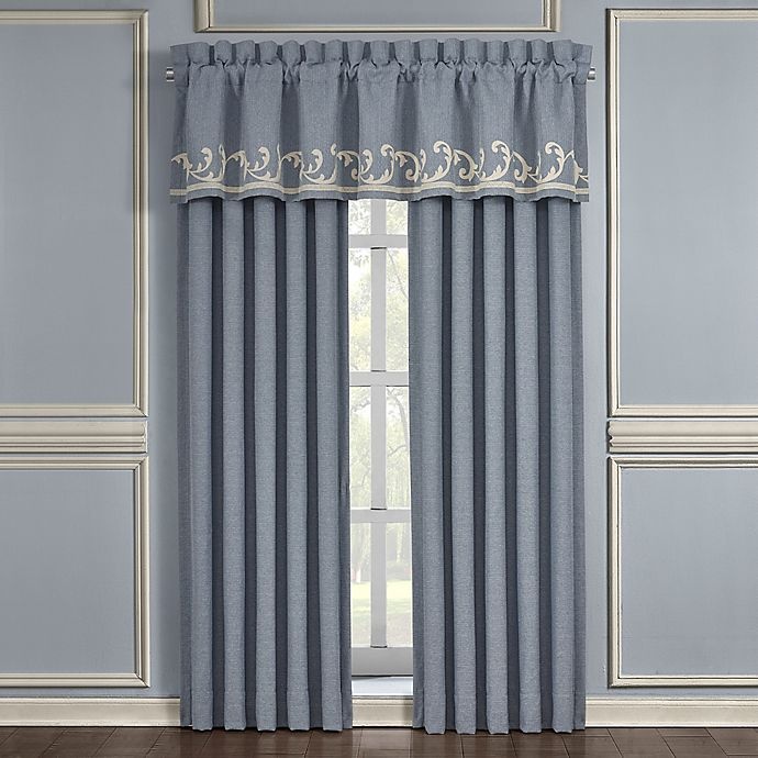 slide 3 of 3, J. Queen New York Aurora Straight Valance - Blue, 1 ct