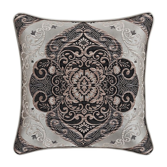 slide 1 of 2, J. Queen New York Desiree Square Throw Pillow - Silver, 1 ct