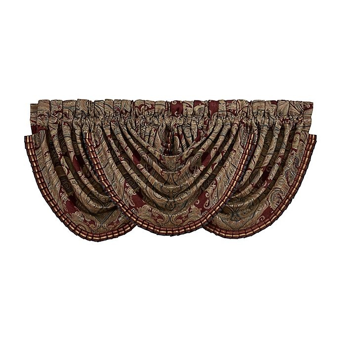 slide 1 of 3, J. Queen New York Garnet Waterfall Valance - Red, 1 ct