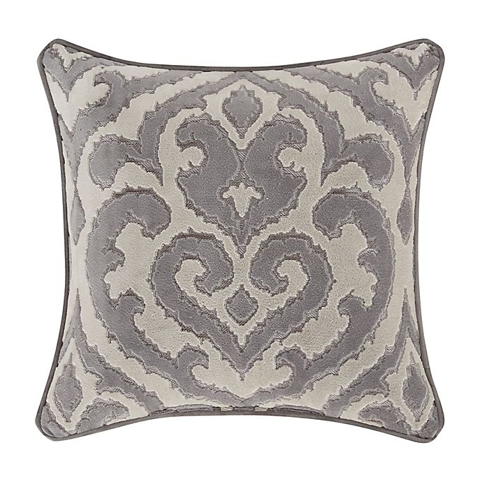 slide 1 of 2, J. Queen New York Belvedere Square Throw Pillow - Silver, 1 ct