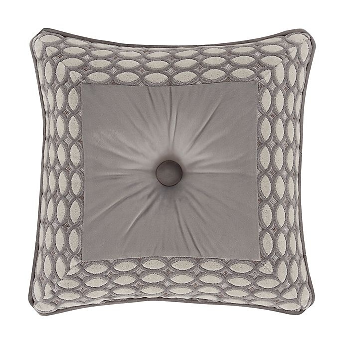 slide 1 of 2, J. Queen New York Belvedere Embellished Square Throw Pillow - Silver, 1 ct