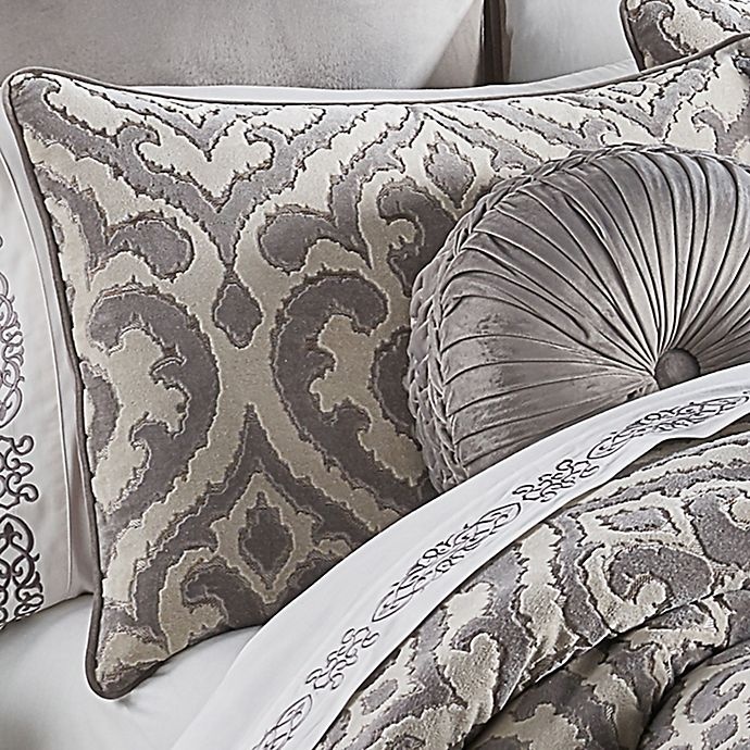 J. Queen New York Belvedere Queen Comforter Set Silver 4 ct Shipt
