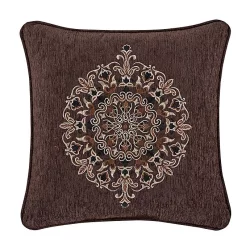 J. Queen New York Mahogany 18 Square Throw Pillow - Chocolate"