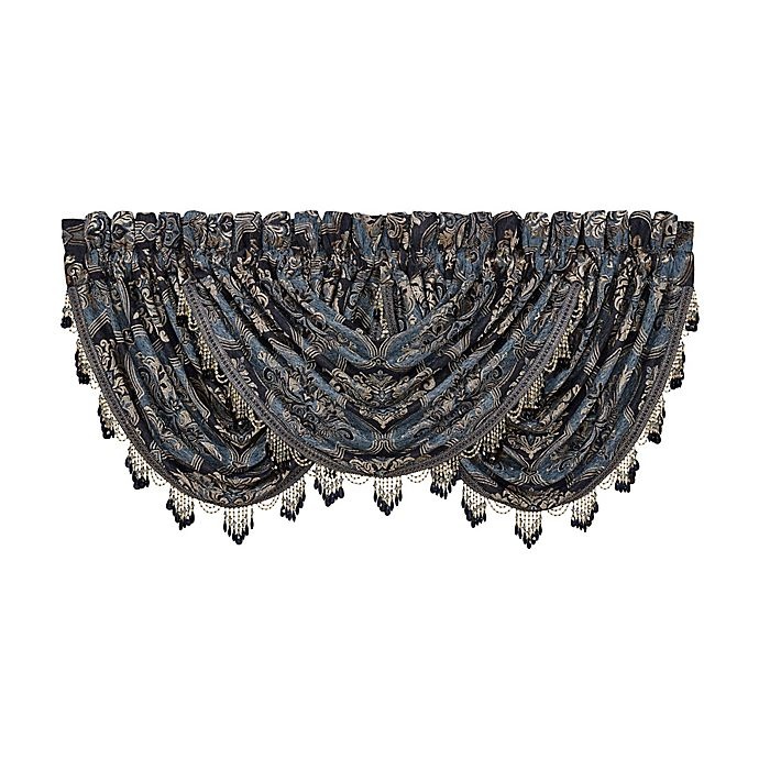 slide 2 of 5, J. Queen New York Middlebury Waterfall Valance - Indigo, 1 ct