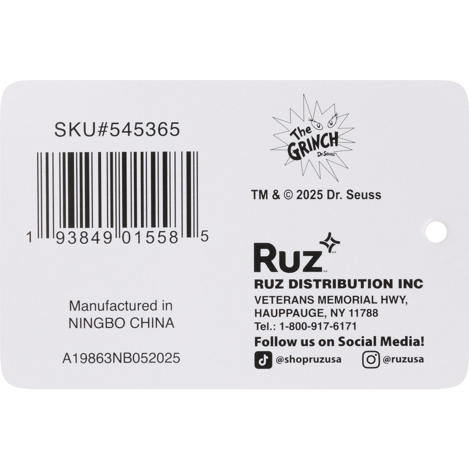 slide 3 of 5, The Grinch Novelty Santa Hat, 1 ct