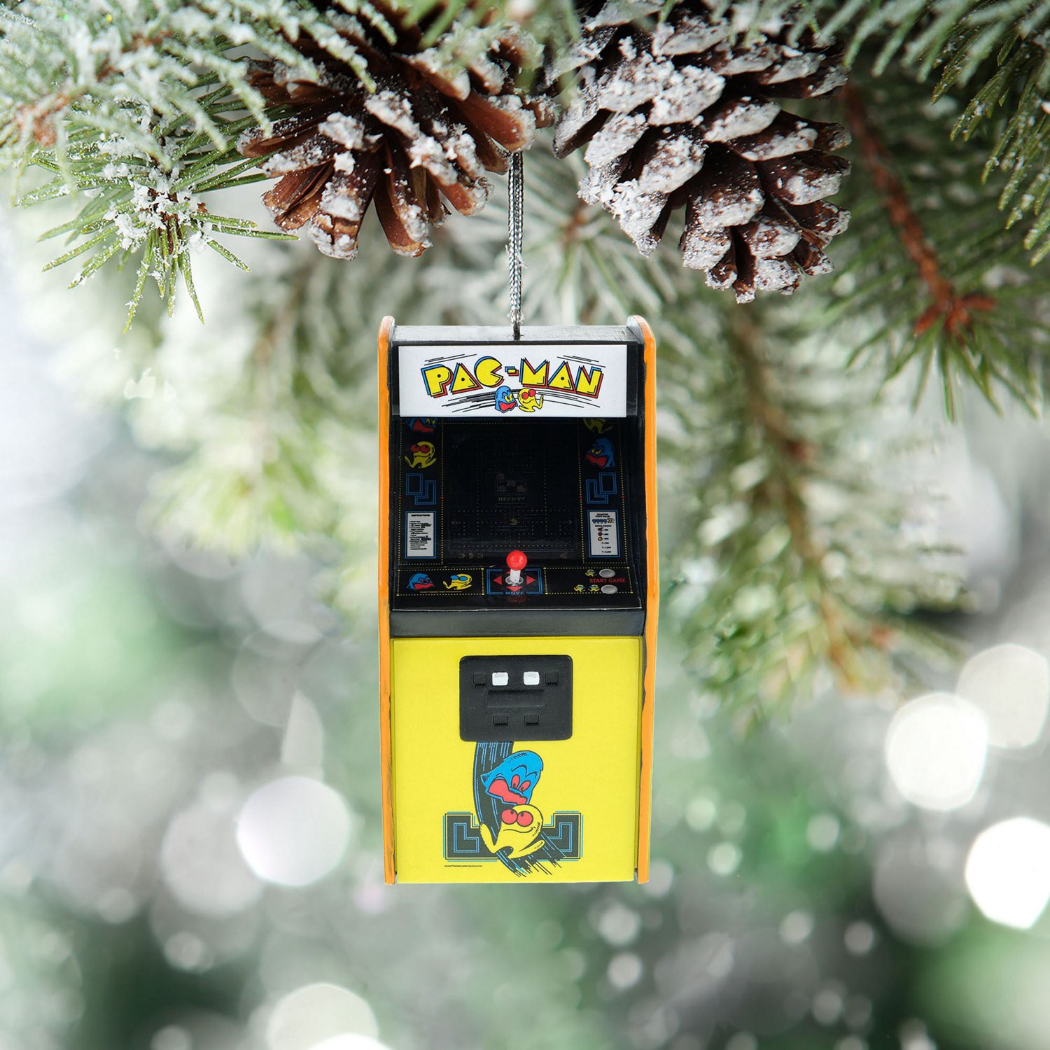 slide 4 of 4, Pac-Man Arcade Cabinet Decoupage Christmas Tree Ornament, 1 ct