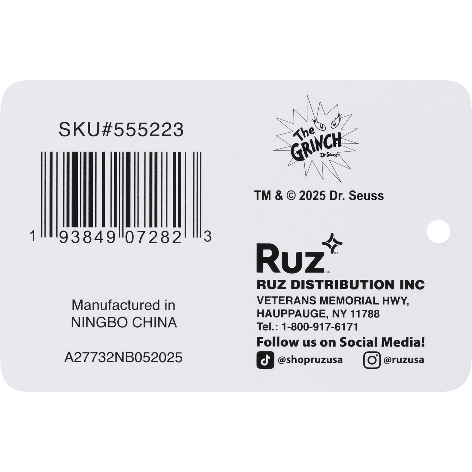 slide 3 of 5, Grinch Mini Stocking, 1 ct