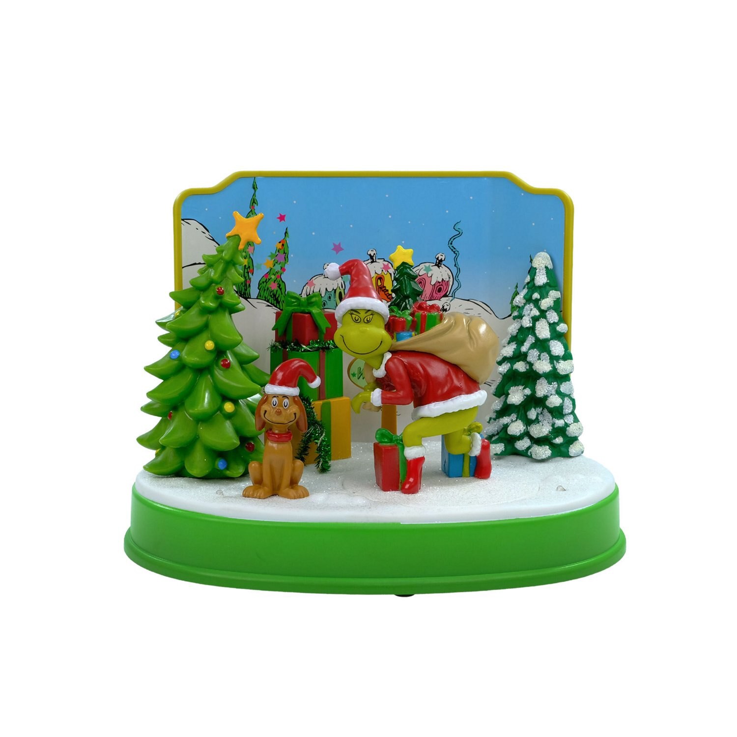 slide 2 of 3, The Grinch Dr Seuss's Merry Grinchmas Animated Scene, 1 ct