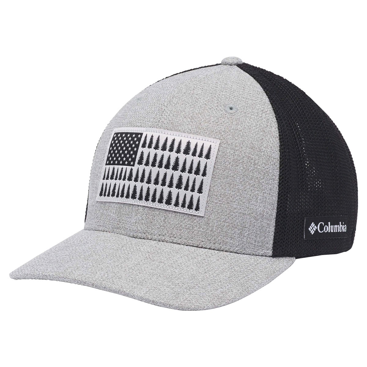 slide 1 of 5, COLUMBIA-NATIONAL Columbia Mesh Tree Flag Ball Cap, smallmedium
