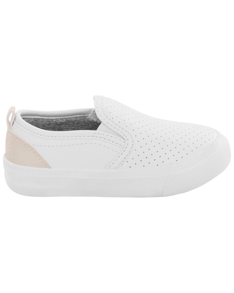 slide 4 of 6, Carter's Toddler Slip-On Casual Shoes White 11, 1 ct