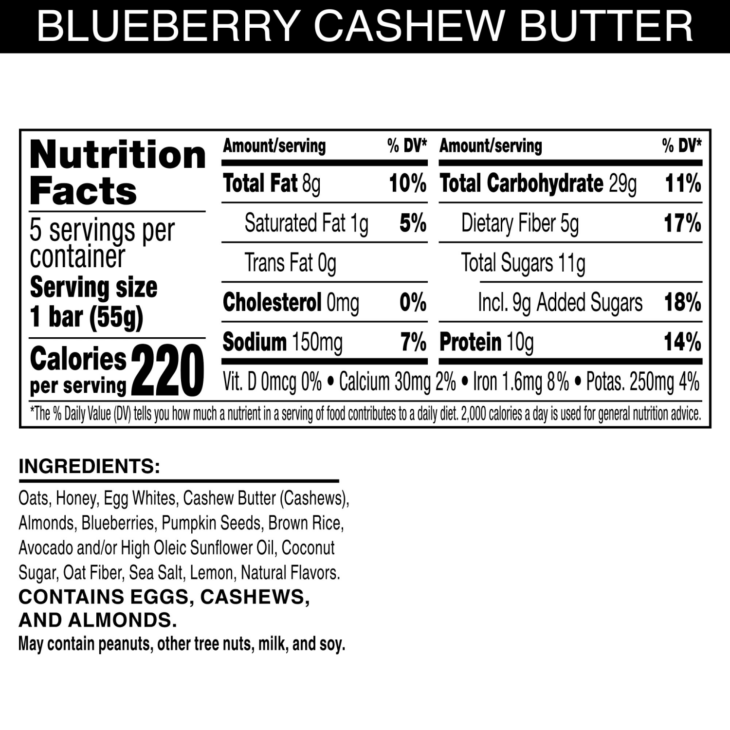 slide 2 of 8, Rxbar Bar Blueberry, 5 ct