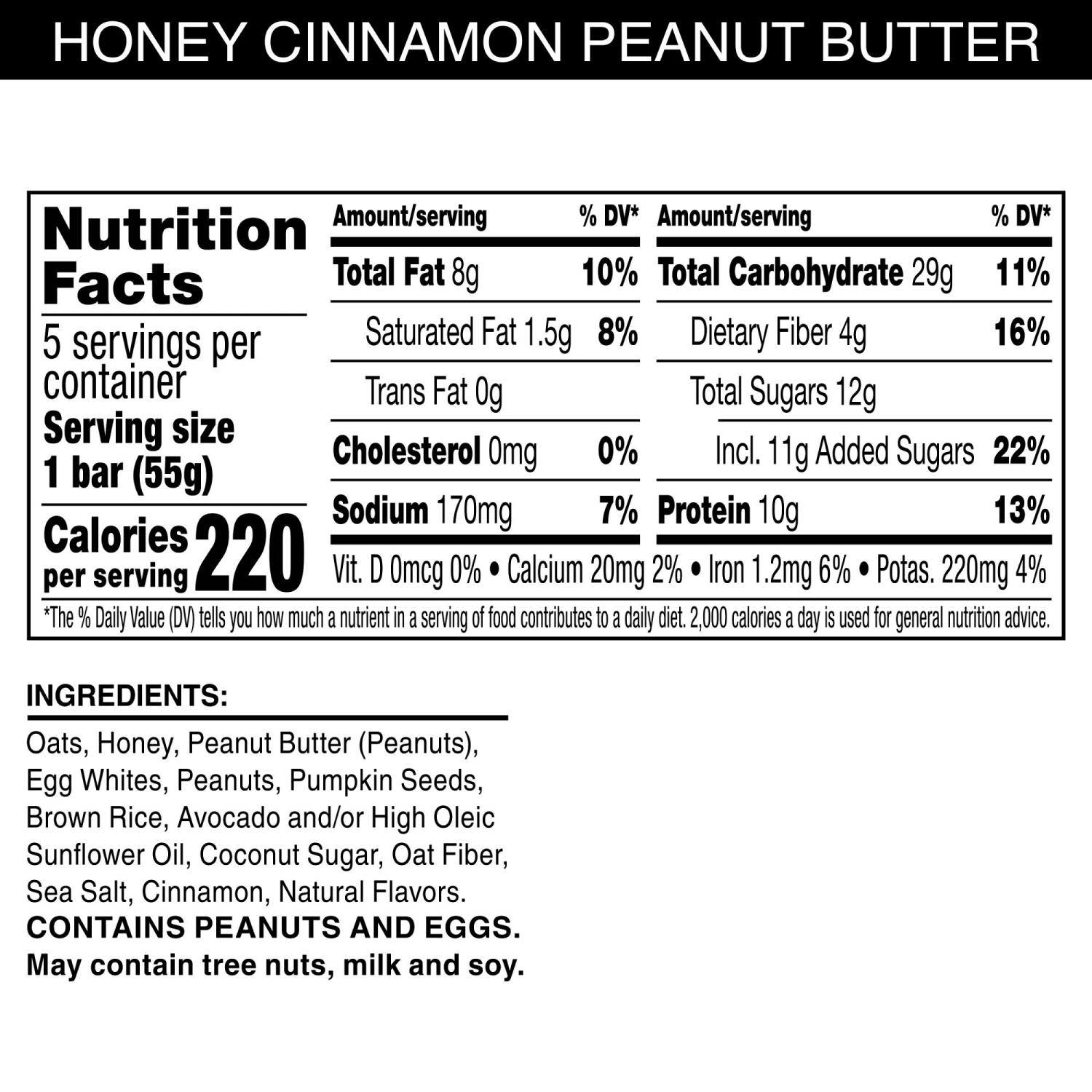 slide 2 of 8, RXBAR Nut Butter and Oat Honey Cinnamon Peanut Butter Protein Bars, 5 ct
